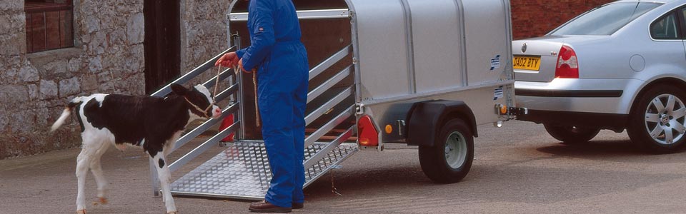 Small, unbraked livestock trailers